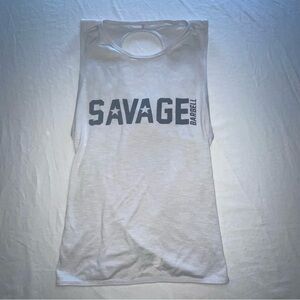 Savage Barbell Women’s Workout Sleeveless Open back Top Unlabeled PRELOVED
